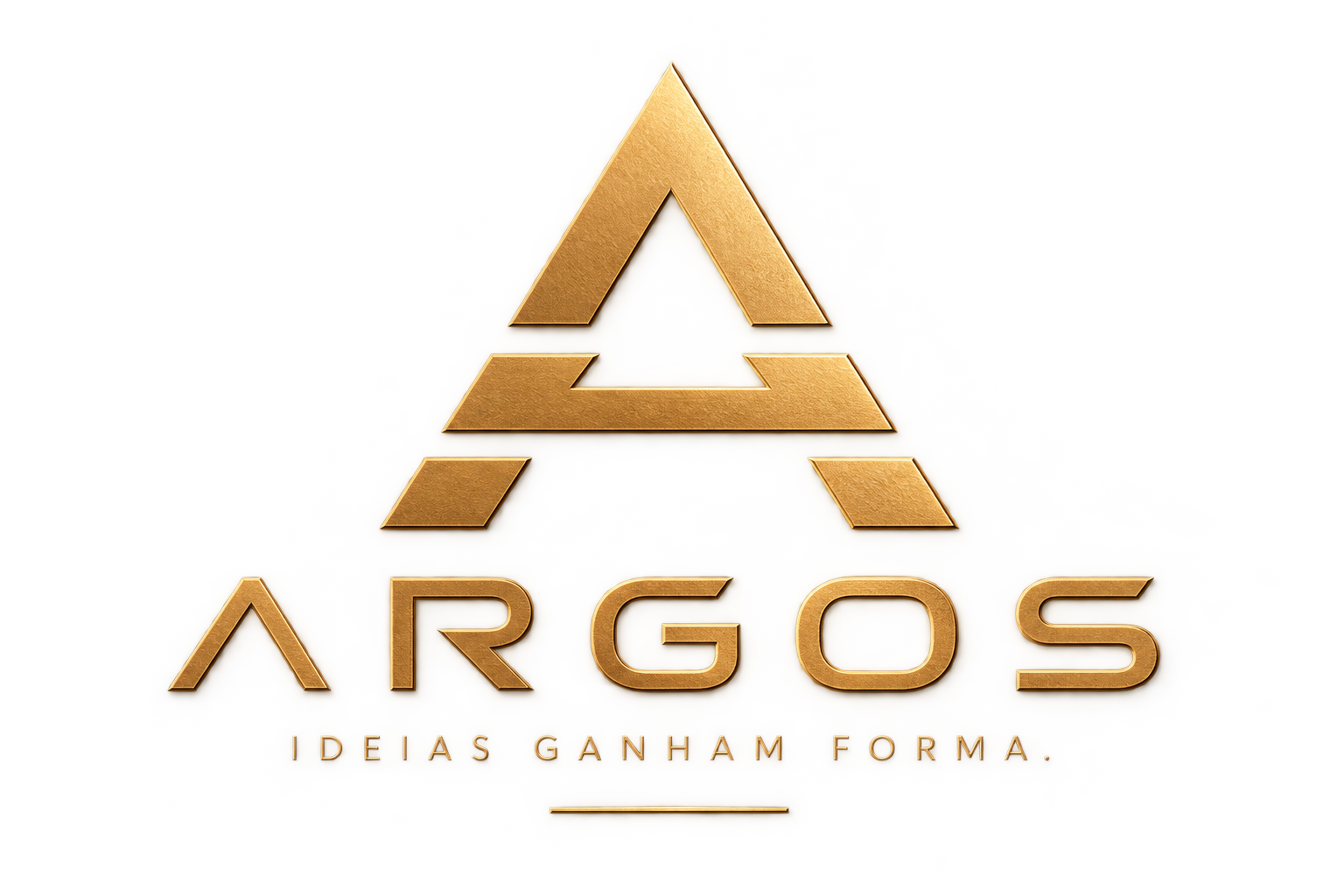 Identidade visual dourada da ARGOS